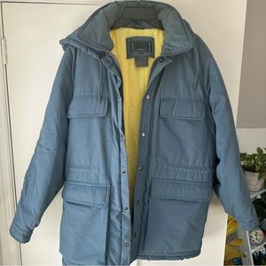 Dusty Blue Winter Puffer Coat